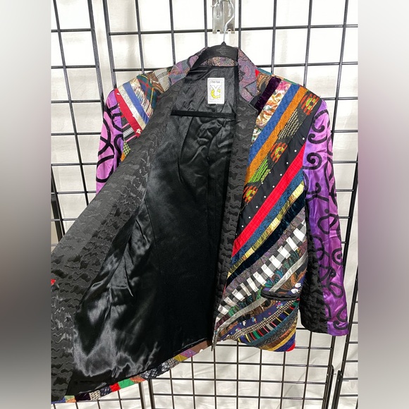 🚚 MOVING SALE Vintage Multi-Ribbon Jaquard Blazer Jacket by Chun Yuen - Picture 14 of 16